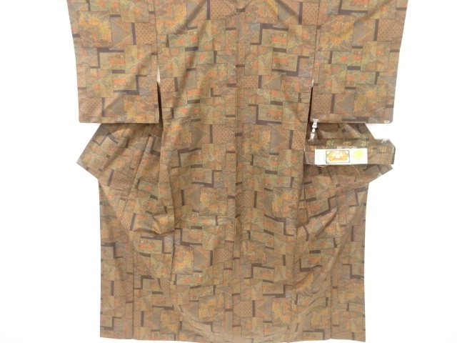 JAPANESE KIMONO / DORO OSHIMA TSUMUGI / 5MARUKI